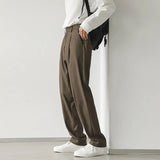 Wiaofellas  -  New Casual Suit Pants Men's Net Version Straight Loose Trousers Trendy Brand