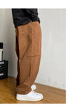 WIAOFELLAS  -  Spring Wide Men Pants Korean Trousers Oversize Cotton Streetwear Male New Cargo Pants Casual Men Clothing Sweatpants C05