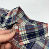 WIAOFELLAS  -  Plaid short-sleeved shirt Men's Japanese vintage linen youth summer cotton linen loose casual short-sleeved shirt