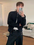WIAOFELLAS  -  Spring Contrast Color Men's Jackets Korean Style Stand Collar Loose Double-ended Zipper Casual Coats Menswear