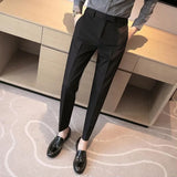 Wiaofellas  -  Men's Light Luxury Button-down Draped Baggy Suit Pants Casual Solid Color Straight Premium Elegant Korean Popular Leisure Pants