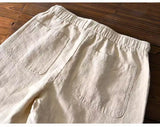 WIAOFELLAS  -  Spring Summer Men Cotton Linen Pants Solid Trousers Male Loose Hemp Casual Breathable Sports High Quality Pants For Male