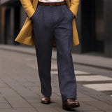 Wiaofellas  -  Men's Fashion Men's Suit Pants Trousers Business Casual Pants Front Office Formal Men's Jogging Pants