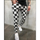 Wiaofellas  -  New Mens Black White Plaid Casual Pants Autumn Fashion Joggers Sweatpants Men Skinny Track Pants Man Trousers Ropa Hombre