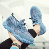 WIAOFELLAS  -  Breathable Big Net Sports Tennis Jogging Comfortable Flat Fashion Trend Men's Non-slip Outdoor Casual Walking Mesh Shoes