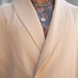 WIAOFELLAS  -  Mens Short Sleeved Daily Elegant Solid Half Sleeves Fashion Business Casual Outer Simple Large Lapel Shirt Summer Top New