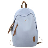 WIAOFELLAS  -  Fashion Women's Nylon Cloth Solid Color Large Capacity Student Schoolbag Simple Casual Ladies Outdoor Versatile Travel Backpack
