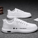 WIAOFELLAS  -  Two-color Couples Spring and Autumn Men Large Size Casual Flat Low Top Small White Shoes Student Campus Sports Shoes