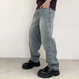 WIAOFELLAS  -  Street Vintage Men's Jeans Fashion Washed Summer Distressed Loose Male Versatile Trousers Casual Wide Leg Denim Pants