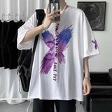 Wiaofellas  -  Men's Oversized T-shirts Loose Summer Y2k Tops Clothes Pure Cotton Streetwear Harajuku Short Sleeve Tee T Shirt Surprise Price