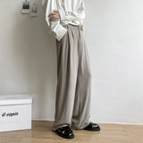 WIAOFELLAS  -  Black White Suit Pants Men Fashion Social Mens Dress Pants Korean Loose Straight Casual Pants Mens Office Formal Trousers M-2XL