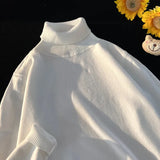 WIAOFELLAS  -  Turtleneck Sweater Men Winter New Arrival Fashion Loose Casual Students Solid Basic Knitting Warm Simple Leisure Male Chandails
