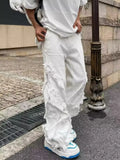 WIAOFELLAS  -  American Style Erosion Damage Raw Edge Street Jeans Men Harajuku Style Hip-hop Dance Straight White Jeans Women Y2k Clothing top