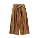 WIAOFELLAS  -  Men Striped Pants Men Wide Leg Cotton Linen Wide-Leg Pants Man Retro Chinese Style Male Casual Nepal Robe Joggers Trousers