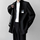 Wiaofellas  -  Mens Japanese College Student Uniform Jacket New Spring College Style Trend School Uniform Stand Collar Suit Jacket Unisex