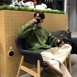 WIAOFELLAS  -  Lazy style high-end sweater for men's autumn and winter Japanese retro trendy brand design niche pullover knitted sweater