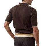 Wiaofellas  -  Summer New Men's Polo Shirts Stripe Design Ice Silk Short Sleeve Cool Touch Breathable Casual Outdoor Polo Shirt for Men