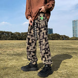 WIAOFELLAS  -  American Pants Men Korean Style Loose Feet Casual Pants Nine-point High Street Fashion Trousers