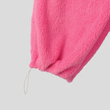 WIAOFELLAS  -  Men Pants Solid Color Elastic Waist Joggers Plush Fleece Trousers Men Streetwear Loose Fashion Casual Male Long Pants