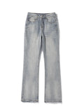 WIAOFELLAS  -  Blue Waed Summer Thin American High Street Straight Leg Jeans Cleanfit Haome Flared Pants for Men Long Youth Trendy Fit