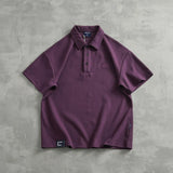 WIAOFELLAS  -  Heavy lapel short-sleeved POLO shirt men's youth fashion business daily casual bead cotton embroidery T-shirt