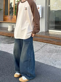 Wiaofellas  -  New Streetwear Oversize Jeans Cargo Pants Loose Wide Leg  Solid Color Japanese Harajuku Casual Denim  Plus Size 5xl