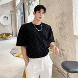 Wiaofellas - Quick Dry Sport T Shirt Men'S Short Sleeves Summer Casual Plus OverSize Top Male Round Neck Tees T Shirt Clothes E197