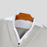 WIAOFELLAS  -  Men Shirt Patchwork Lapel Long Sleeve Korean Style Casual Men Clothing Streetwear Loose Fashion Male Shirts S-5XL