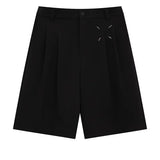 WIAOFELLAS  -  Summer Japanese Retro Simple Solid Color Casual Trousers Men Women Loose Wide-leg Shorts Fashionable and Trendy Five-point Pants