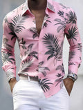 WIAOFELLAS  -  Vintage 3D Digital Printing Shirts Mens Elastic Slim Fit Long Sleeve Casual Shirt Spring Fashion Buttoned Turn-down Collar Shirt