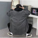 Wiaofellas  -  Men's Trendy Outerwear Ins Men's Trendy Cool Loose New Outerwear Woolen Jacket Men's Outerwear