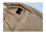 WIAOFELLAS  -  American Retro fiti Design Workwear orts Men's Casual Haome Summer Military een Loose Wide Leg Five-Quarter Pants