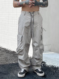 Wiaofellas  -   Baggy Black Cargo Pants Men American Streetwear Oversize Khaki Cargo Trousers Male Pocket Loose Casual Hip Hop Workwear