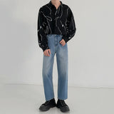 Wiaofellas  -  Winter Autumn Blue Jeans Men Loose Straight Tide Ins Ankle-length Denim Pants Handsome Male Straight Trousers Korean 2D0225