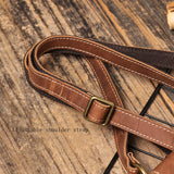 WIAOFELLAS  -  Retro Flip Black Small Shoulder Bag for Men Genuine Leather Sling Crossbody Bags Minority Design Man Simple Mobile Phone Bag