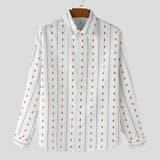 Wiaofellas  -  Men Shirt Striped Printing Lapel Long Sleeve Loose Men Clothing Streetwear Fashion Casual Tops Male Shirts S-5XL