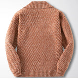 WIAOFELLAS  -  Autumn Winter New Fashion Men's Casual Trendy Loose Long Sleeve Turn-down Collar Single-breasted Knitted Sweater Coat Male