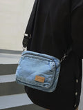 WIAOFELLAS  -  Canvas cash register shoulder messenger bag multi-layer cloth bag unisex wallet
