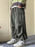 Wiaofellas  -  Vintage Corduroy Work Pants Men's Trend Casual Oversize Large Pockets Trousers Japan Cityboy Straight Wide Leg Pants