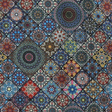 WIAOFELLAS  -  Men's retro Bright Kaleidoscope summer print Hawaiian shirt short sleeve Cuban collar