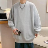 Wiaofellas  -  Outdoor Men's Japanese Style Thick Knit Sweater - Gray (7 Colors) S-2XL | Autumn Winter Loose Fit Retro Casual Warm