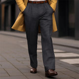 Wiaofellas  -  Men's Fashion Men's Suit Pants Trousers Business Casual Pants Front Office Formal Men's Jogging Pants