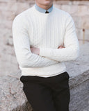 Wiaofellas Autumn Casual Men's Sweater O-neck Solid Slim Fit Knitwear Winter Mens Knitted Sweaters Pullovers Men Clothing Pull B231