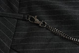 WIAOFELLAS  -  High Street Striped Chain Hanging Suit Trousers for Men Patchwork Straight Loose Casual Pants Oversized Wide Leg Cargos