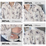 WIAOFELLAS  -  Sexy See-through Thin Lace Floral Shirts for Men Flower Embroidery Long Sleeve Men's Shirt Plus Size Club Party Mens Clothing