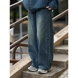 Wiaofellas  -  New Streetwear Oversize Jeans Cargo Pants Loose Wide Leg  Solid Color Japanese Harajuku Casual Denim  Plus Size 5xl