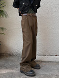 WIAOFELLAS  -  Men Suit Pants Trousers Men Business Suit Pants Formal Dress Pants Wide Leg Loose Man Classic Solid Color Long Trousers A074