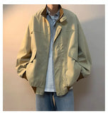 WIAOFELLAS  -  Spring and Autumn New Classic Simple Fashion Stand Collar Jacket Men's Casual Relaxed Comfortable Breathable Coat B115