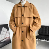 WIAOFELLAS  -  Big Size Long Men's Coat Warm Wool Long Winter Coat Men Long Men Winter Coat Top New Korean Reviews Clothes 5XL