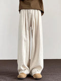 Wiaofellas  -  Breathable Linen Casual Pants Men Summer Thin Straight Leg Loose Drapey Long Pants Comfortable Lightweight Straight Cut Trousers